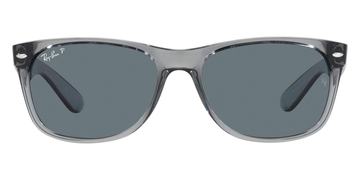 Ray Ban New Wayfarer Classic Polarized Blue Unisex Sunglasses Rb2132 64503r 58 In Blue