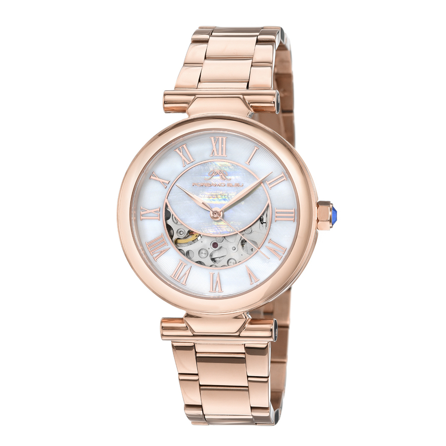 Porsamo Bleu Colette Automatic White Dial Ladies Watch 1101ccos In Gold Tone,pink,rose Gold Tone,white