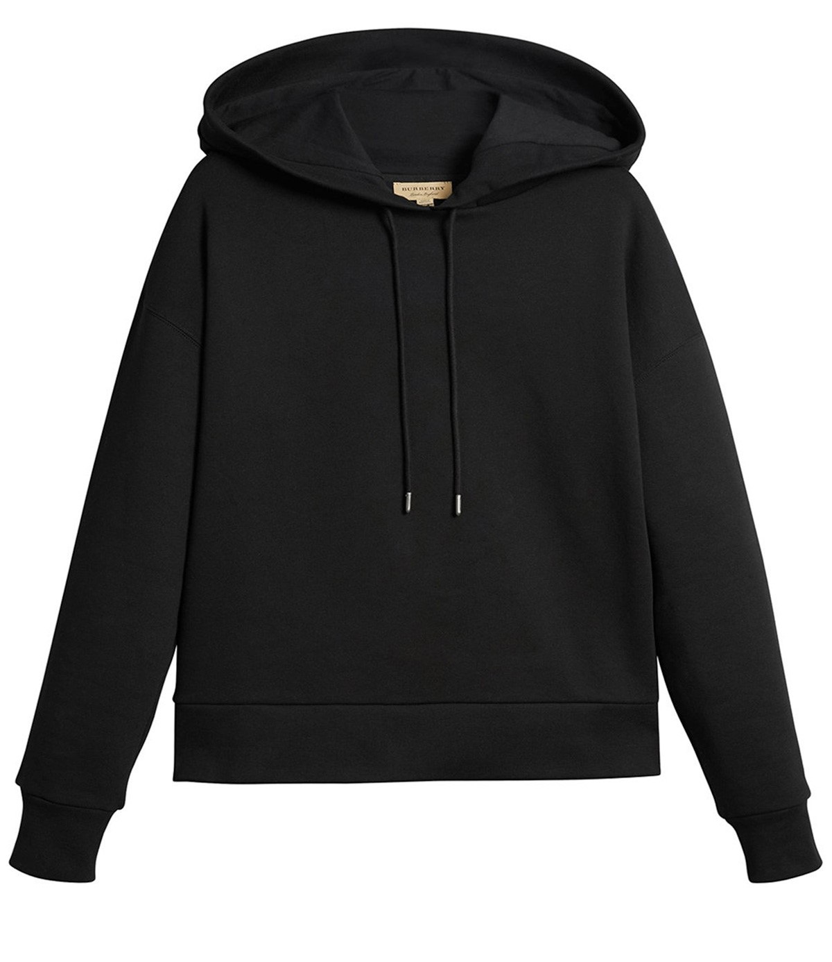 Burberry Embroidered Hood Sweatshirt In Black