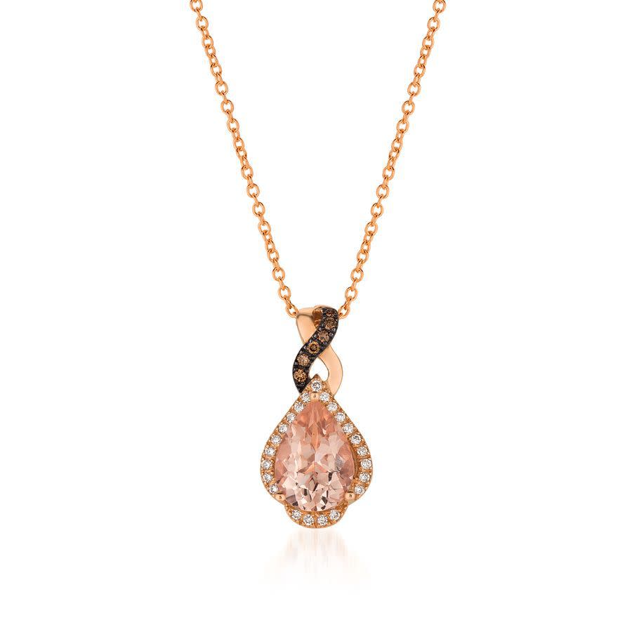 Le Vian Ladies' Semi Precious Fashion Pendant In 14k Strawberry Gold In Pink