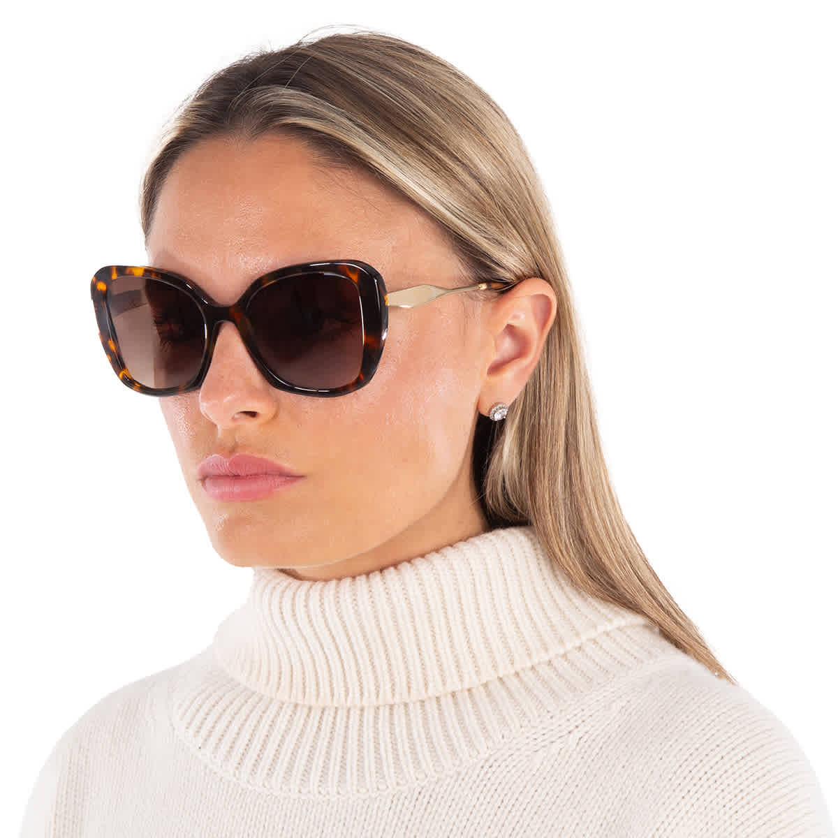 Brown Gradient Butterfly Sunglasses