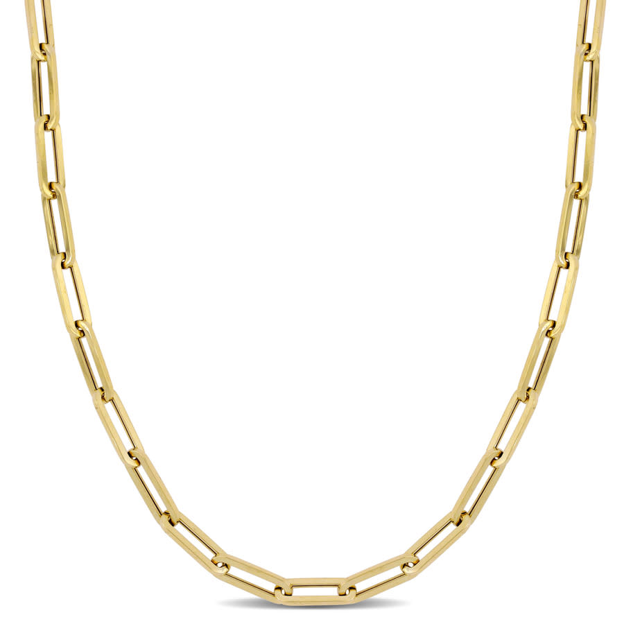 Amour 14k Yellow Gold 4.5mm Oval Link Necklace 30