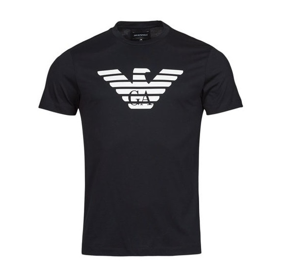 Emporio Armani Pima-jersey T-shirt With Logo In Blue