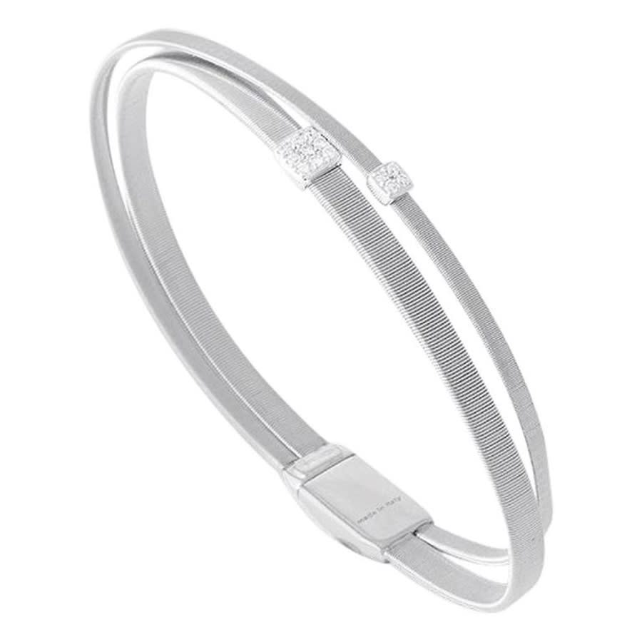 Marco Bicego Two-strand Bracelet With Diamond Pav In White