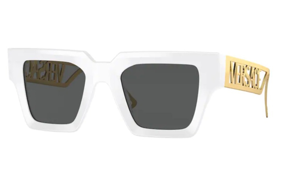 Versace Ve 4431 401/87 50mm Womens Square Sunglasses In Dark / Grey / White