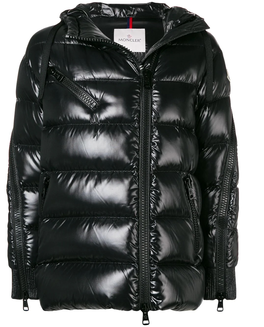 MONCLER BLACK PUFFER JACKET, BRAND SIZE 2 (MEDIUM)