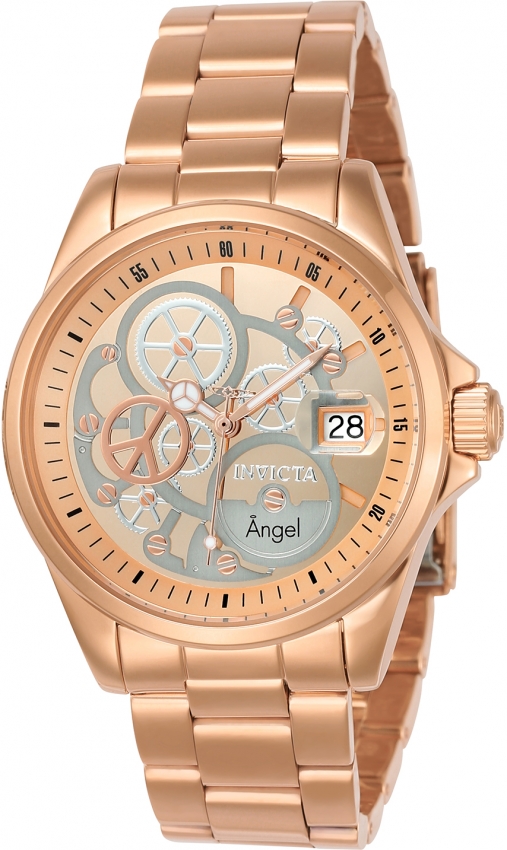 Invicta Angel Rose Dial Rose Gold-plated Ladies Watch 23569 In Gold / Gold Tone / Rose / Rose Gold / Rose Gold Tone