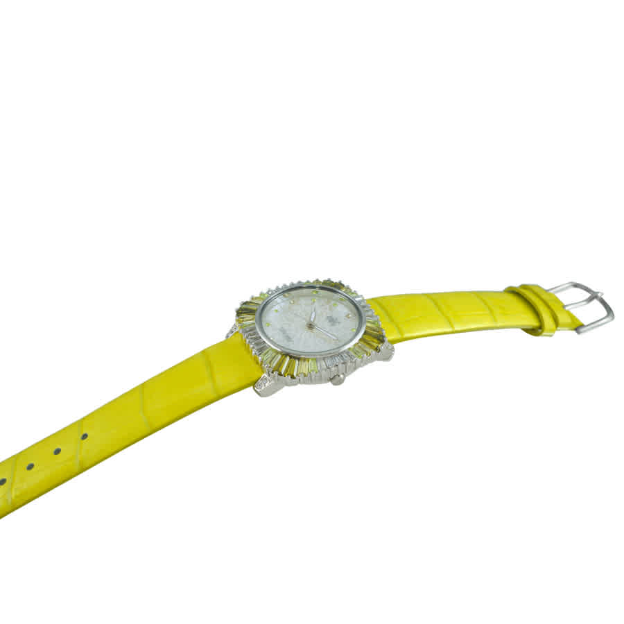 Shop Adee Kaye Ak9709-l Silver-tone Dial Ladies Watch Ak2722-sgn In Brass / Green / Silver