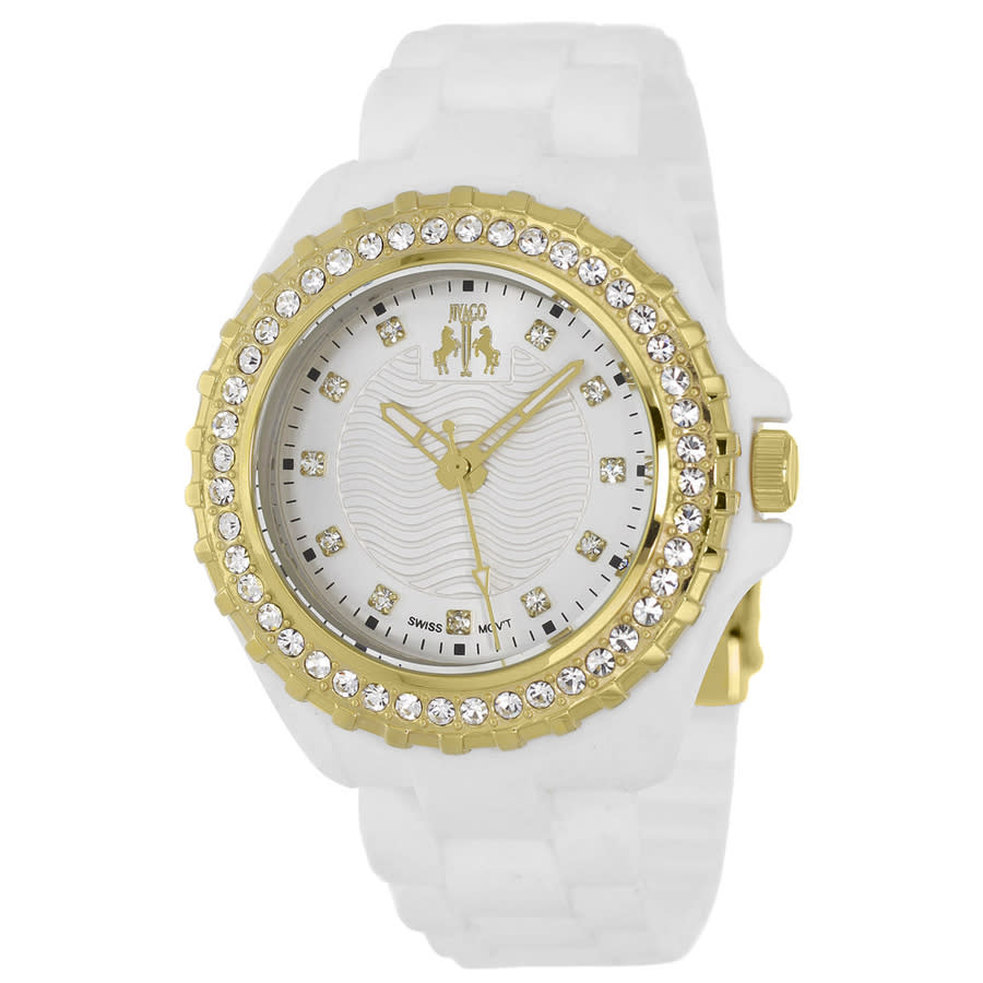 Jivago Cherie White Dial Ladies Watch Jv8214 In Gold Tone / White