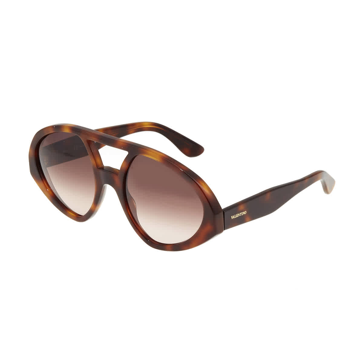 Valentino Brown Aviator Ladies Sunglasses V708s 214 56