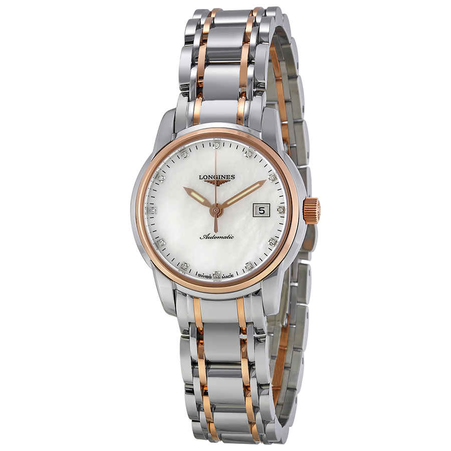 Longines Saint Imier Mother Of Pearl Dial Ladies Watch L25635887 In Gold / Mother Of Pearl / Skeleton