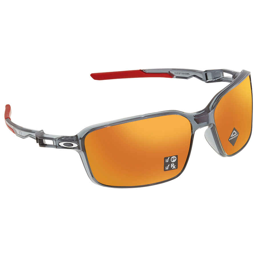 Oakley Siphon Prizm Ruby Polarized Rectangular Sunglasses Oo9429 942903 64 In Black,red