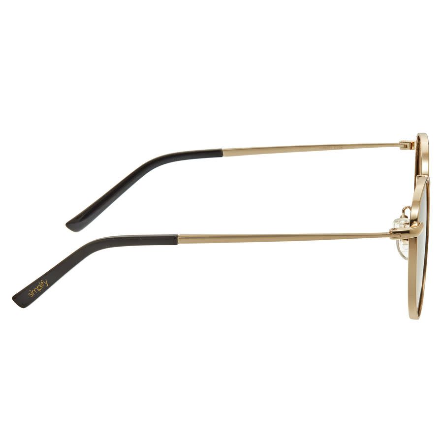 Simplify Unisex Gold Tone Round Sunglasses SSU128-C2