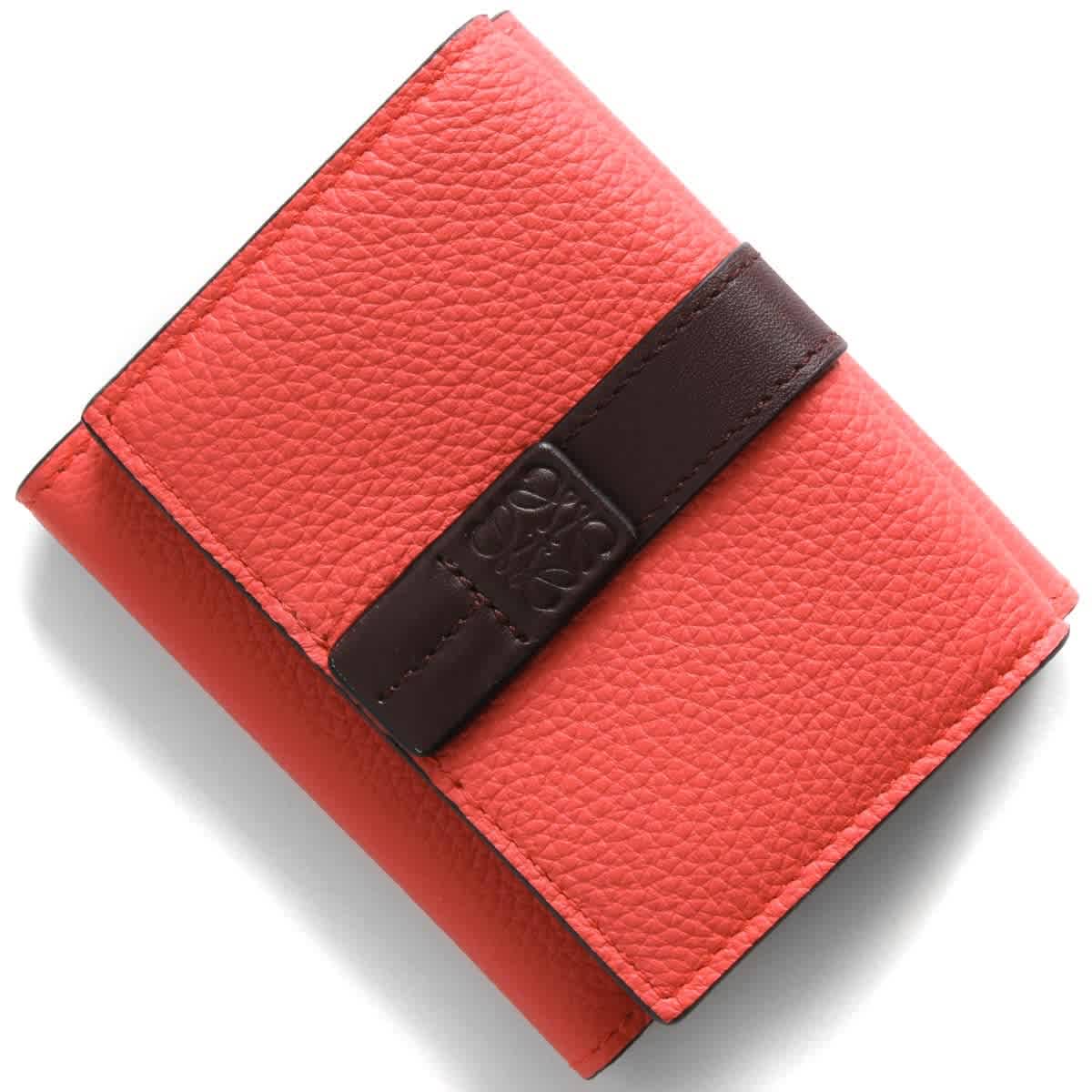 Loewe Ladies Soft Grained Calfskin Tri-fold Wallet In Pink