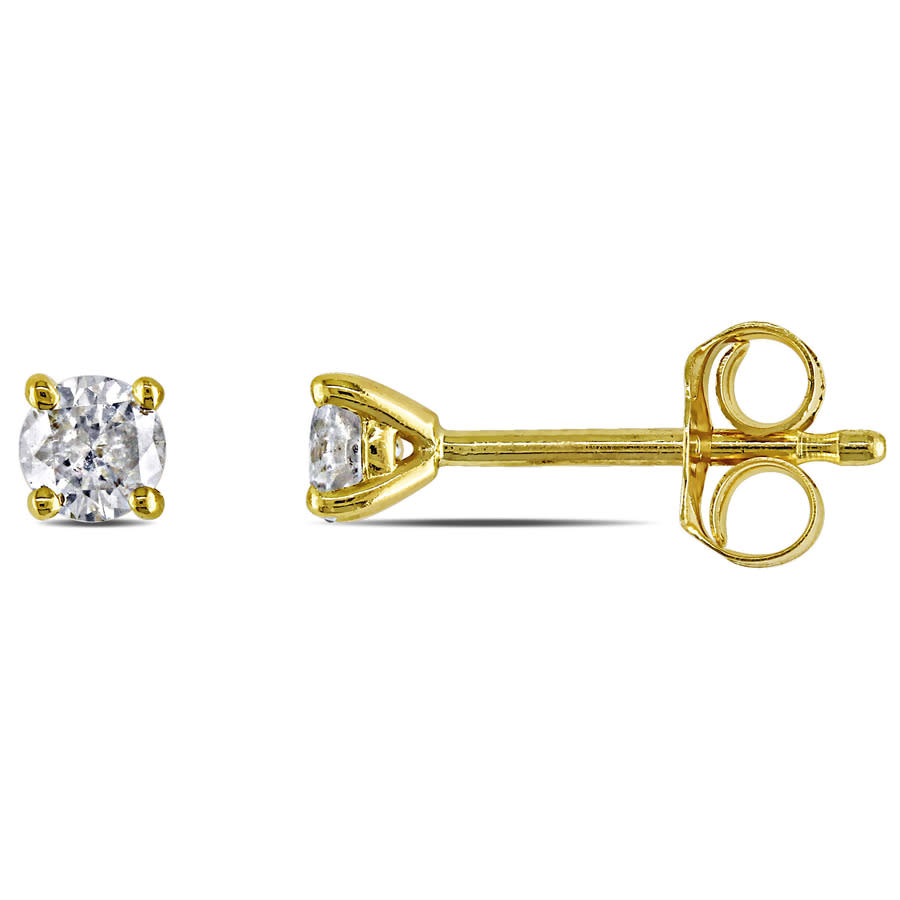 Amour 1/4 Ct Tw Diamond Stud Earrings In 14k Yellow Gold