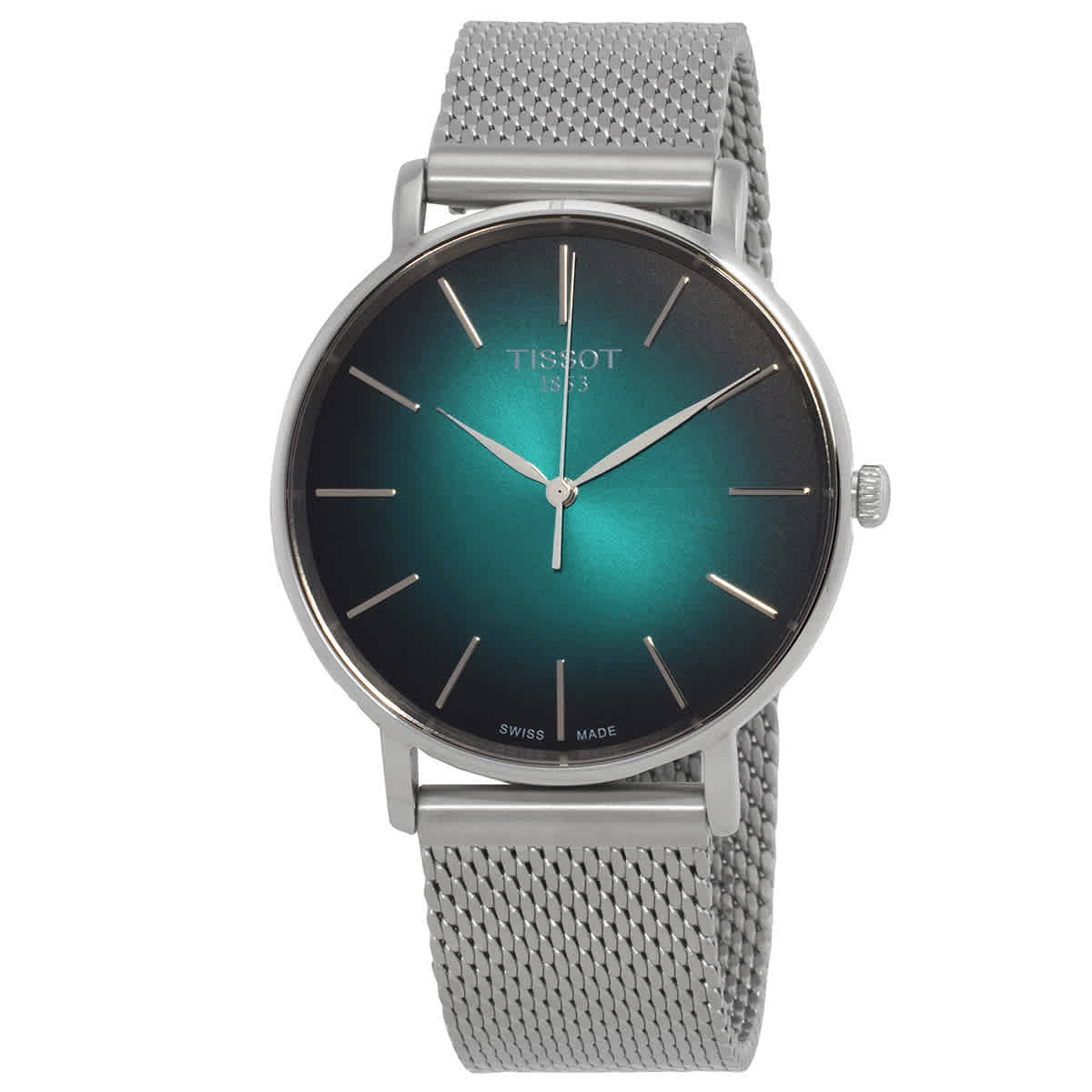 Tissot Everytime Unisex Quartz Watch T143.410.11.091.00 In Green / Turquoise