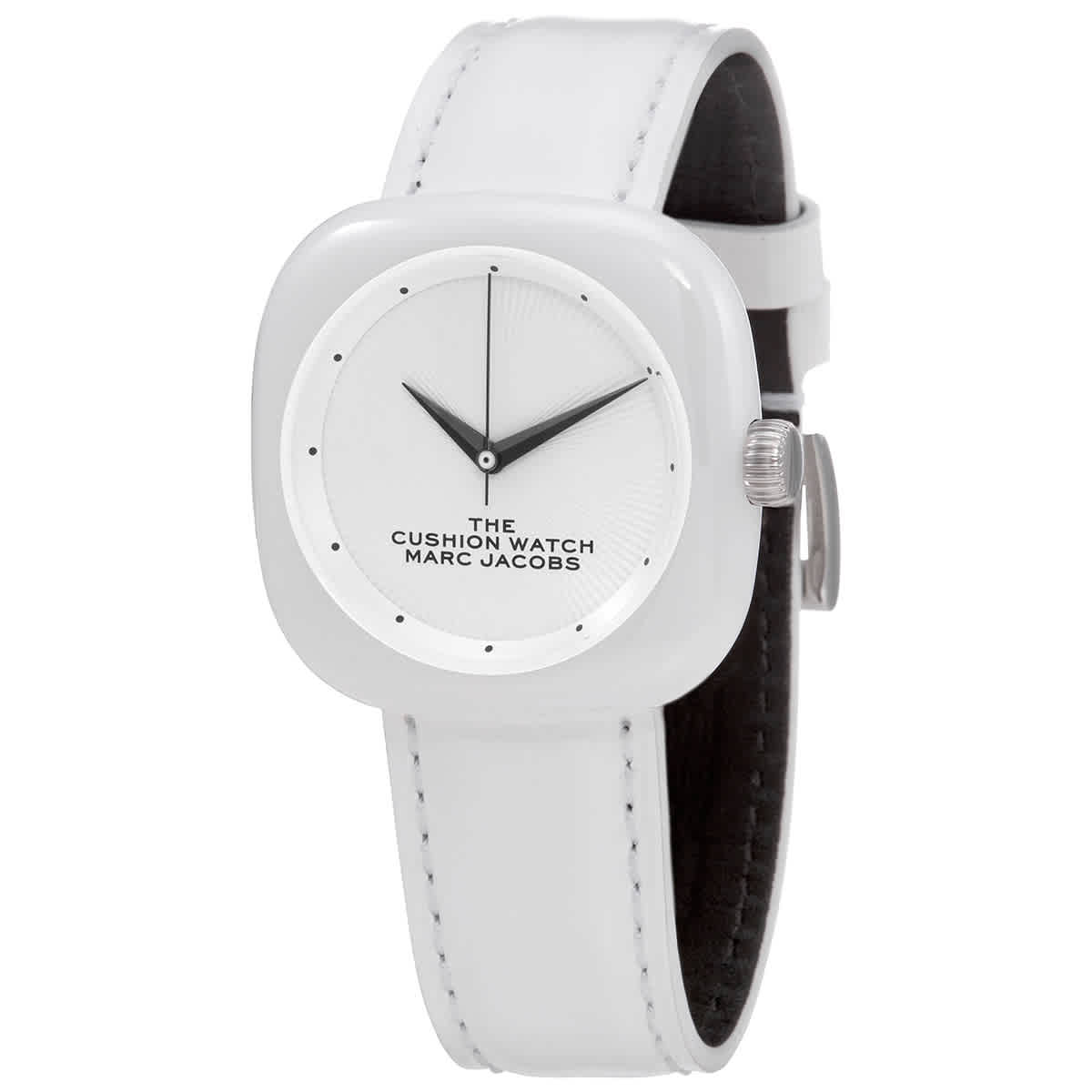 Marc Jacobs Marc Jacobs The Cushion Quartz White Dial Ladies Wa