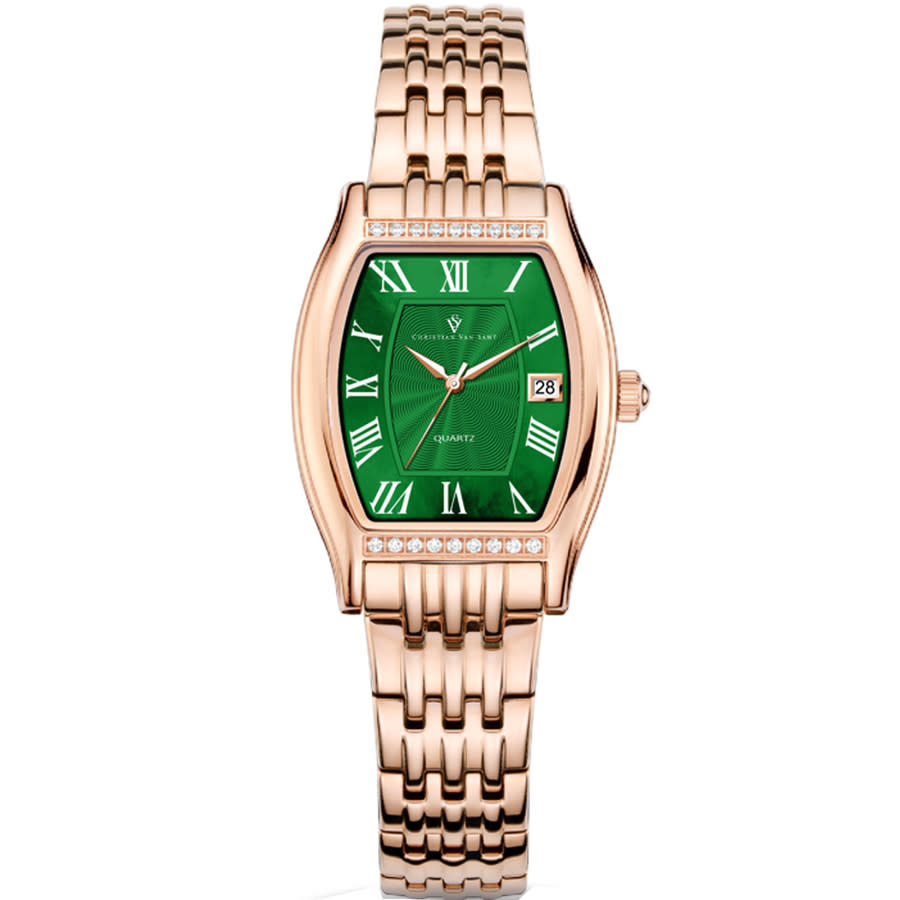 CHRISTIAN VAN SANT CHRISTIAN VAN SANT GEMMA QUARTZ GREEN DIAL LADIES WATCH CV2454