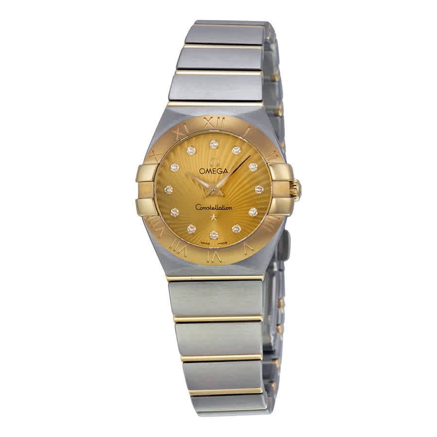 Omega Constellation Gold Dial Diamond 