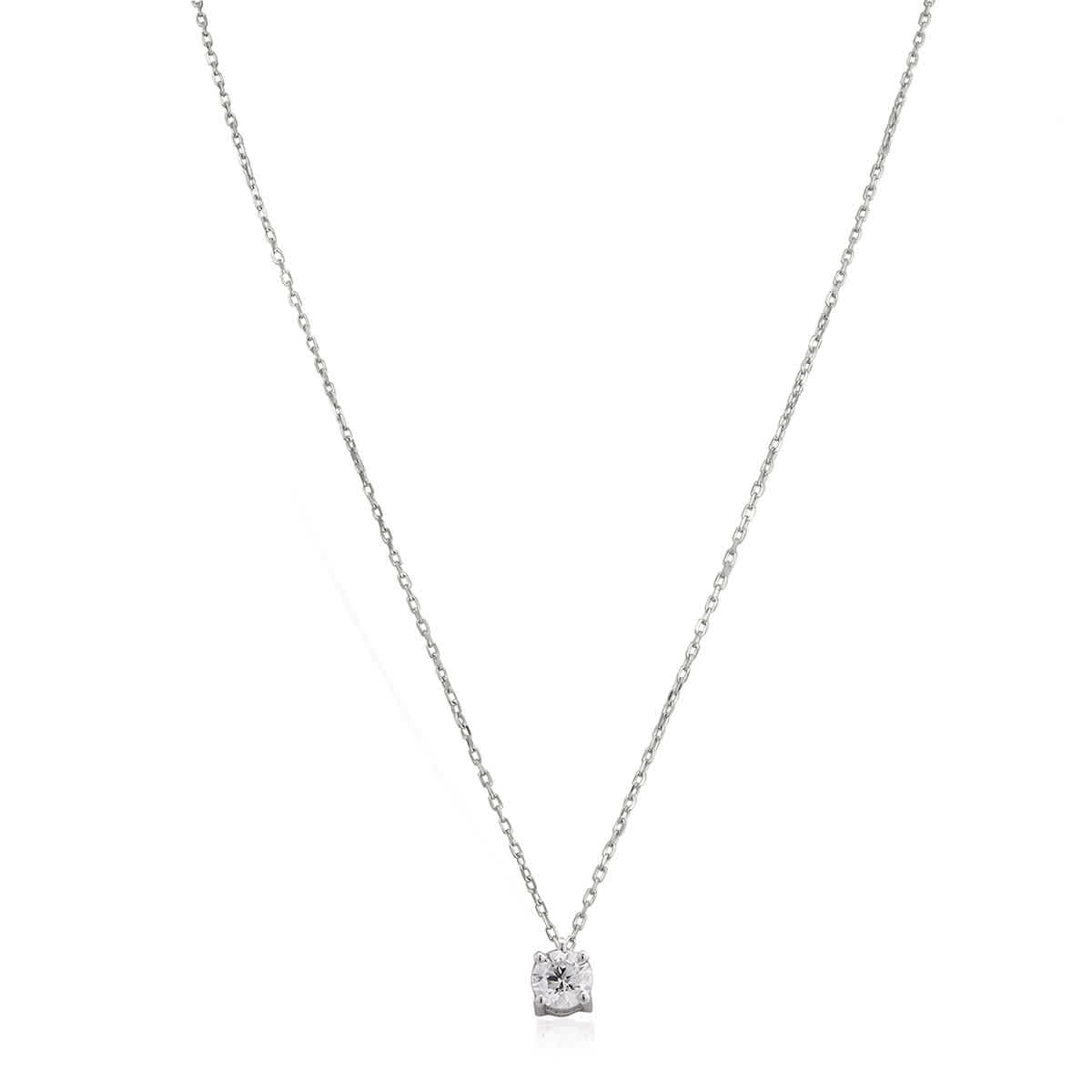 Damiani Luce 18k White Gold Diamond Necklace