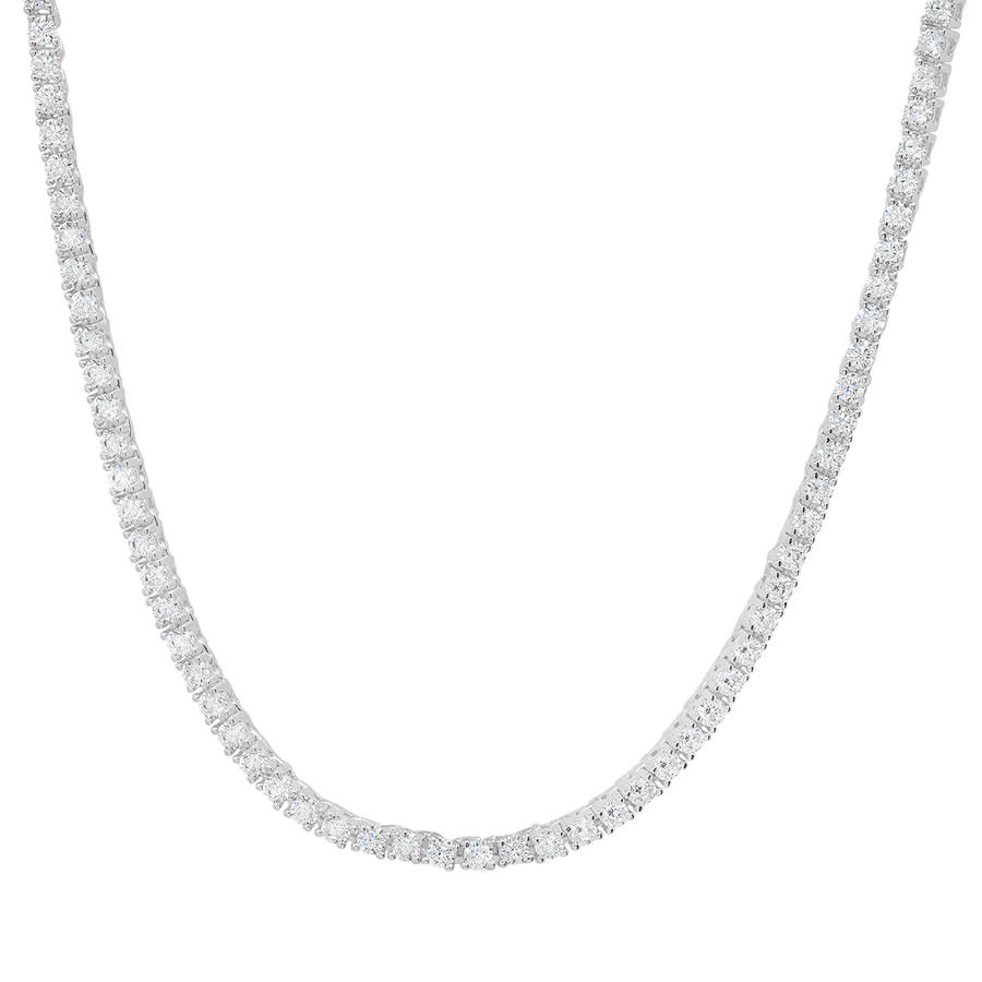 Kylie Harper Sterling Silver Cubic Zirconia CZ Tennis Necklace