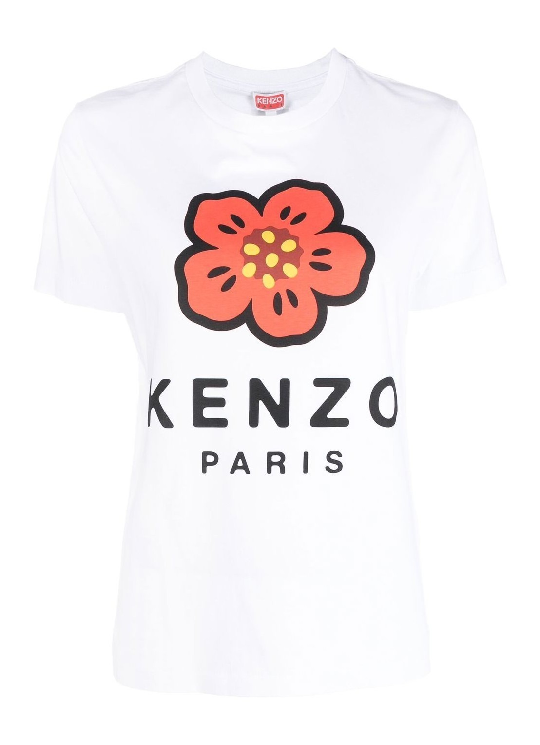 Kenzo Ladies White Logo-print Short-sleeved T-shirt