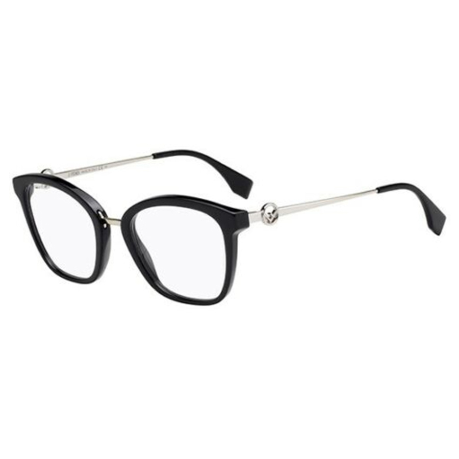 Fendi Ladies Black Rectangular Eyeglass Frames Ff 0307 0807 00 50/20