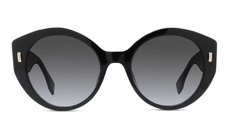 Fendi Fe40037u 01b Oversized Round Sunglasses In Black | ModeSens