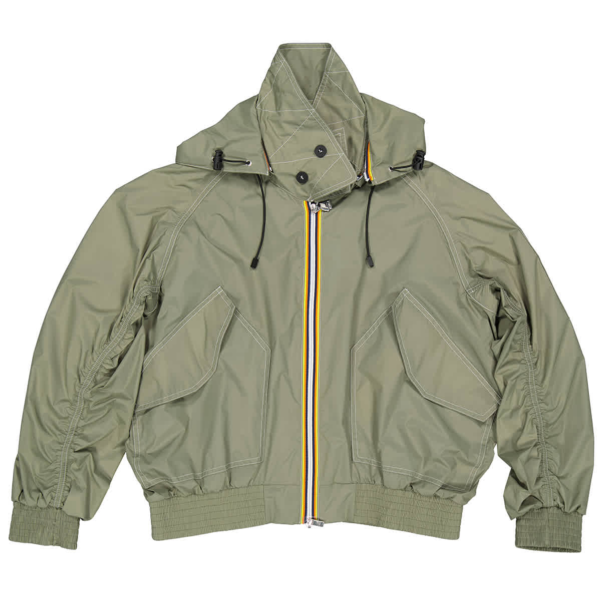 Kway Ladies Green Asa Nylon Bomber Jacket In N/a