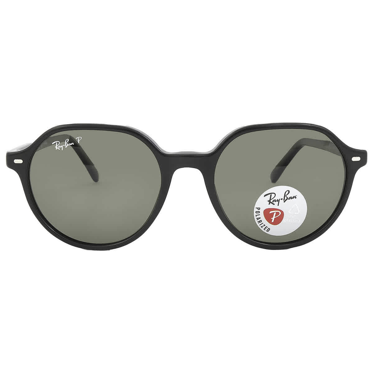Ray Ban Thalia Polarized Green Square Unisex Sunglasses RB2195 901/58 53