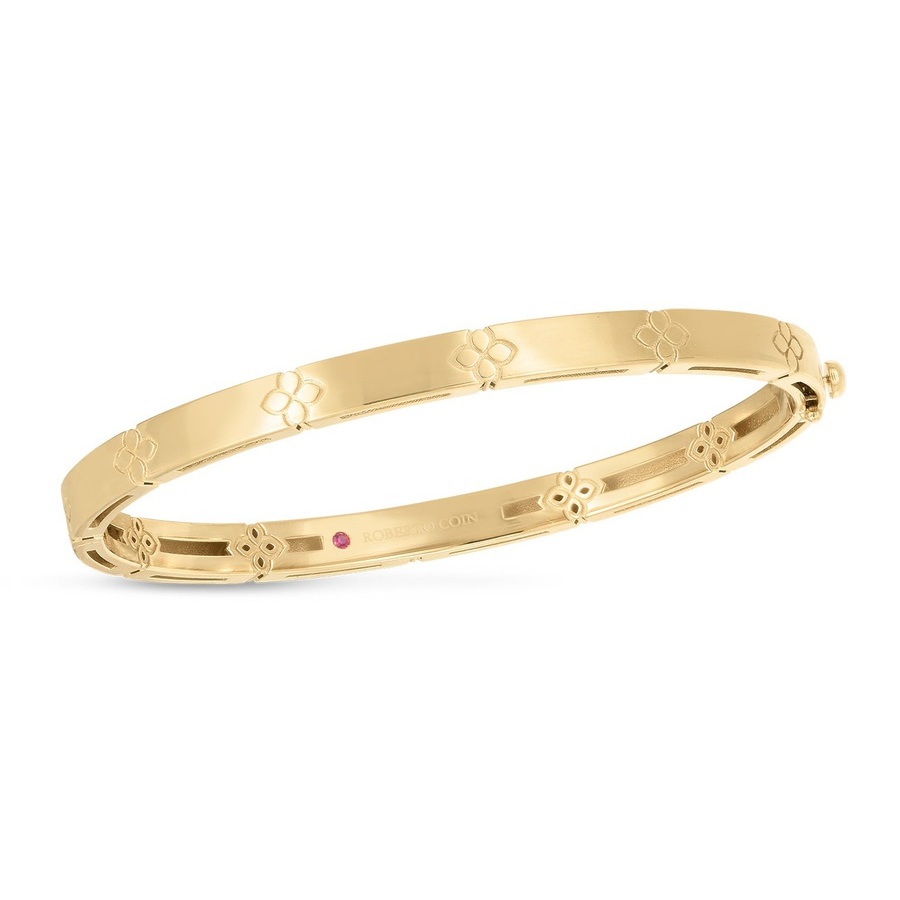 Roberto Coin 18k Yellow Gold Love In Verona Narrow Width Bangle - 7773203ayba0 In Yellow