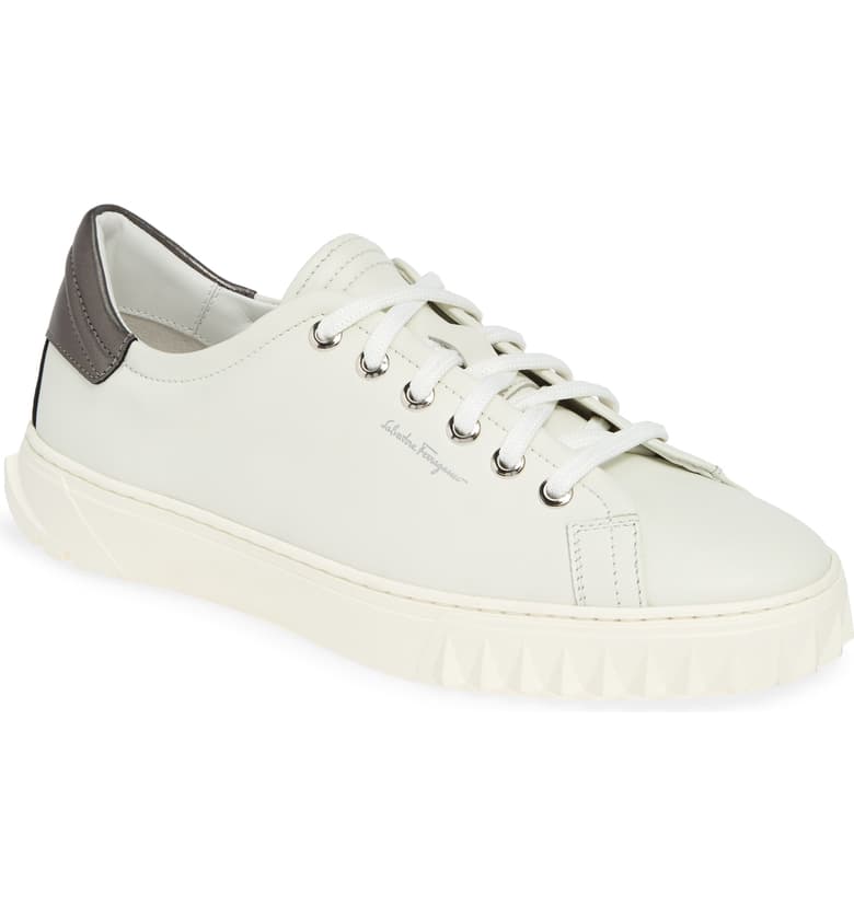 FERRAGAMO CUBE 2 LADIES WHITE SNEAKERS