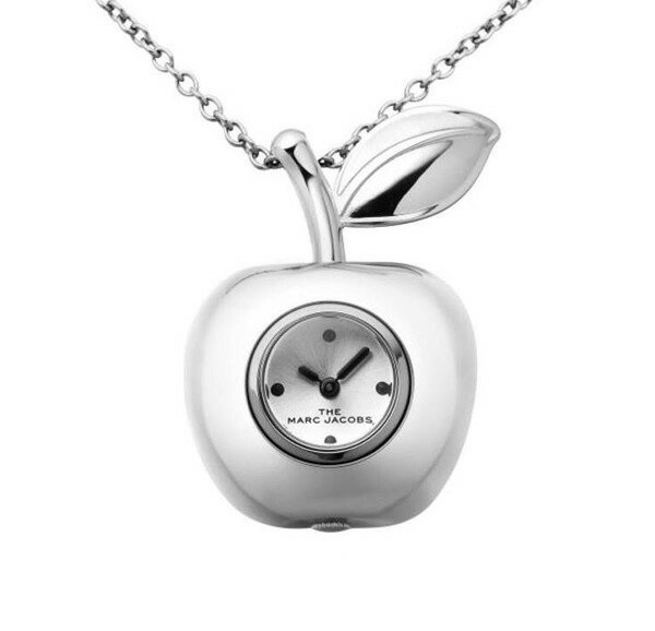 Marc Jacobs Quartz Silver Dial The Bauble Apple Pendant