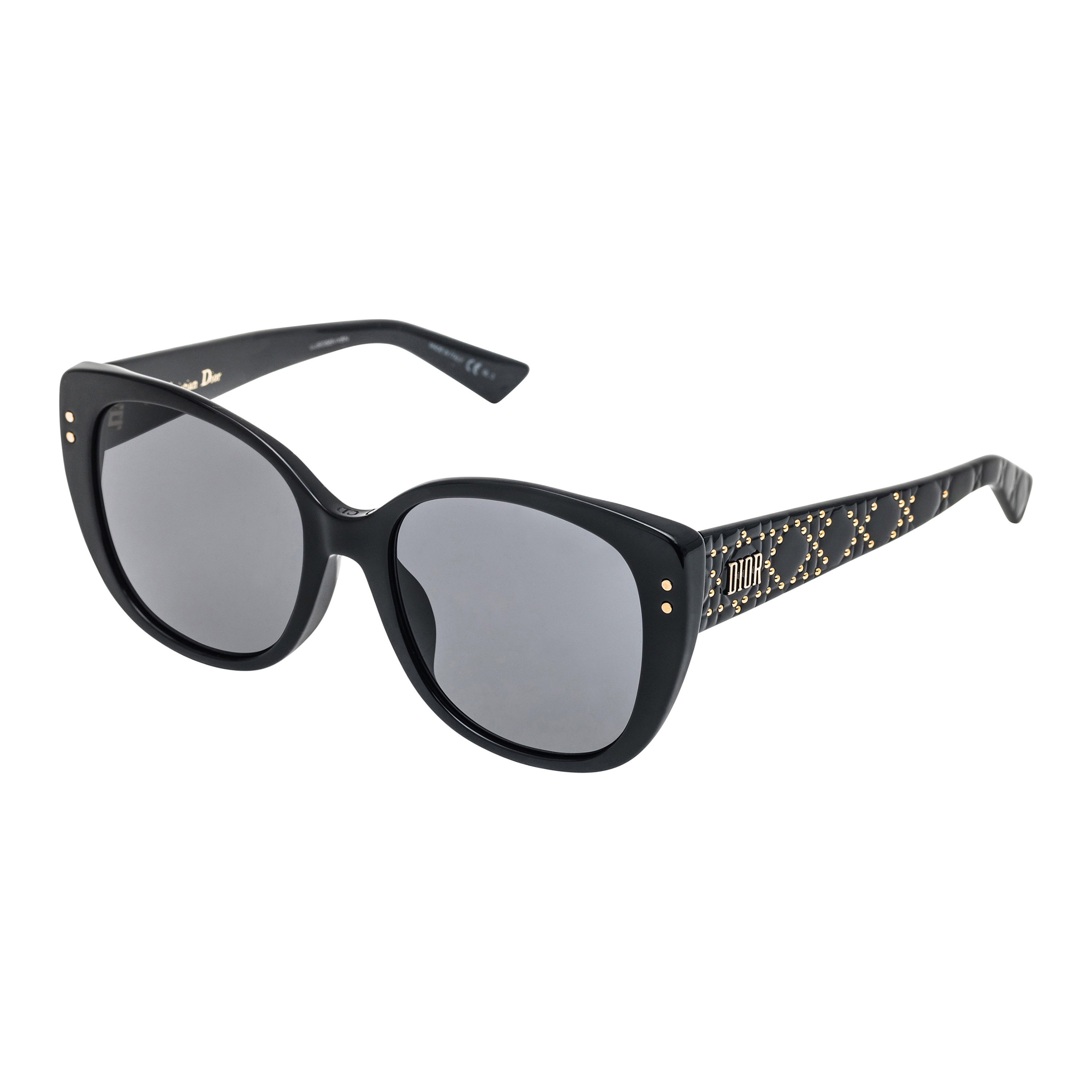Dior Green Cat Eye Ladies Sunglasses Lady Dior Studs 4F 086/QT 55