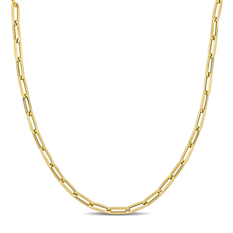 Amour 14k Yellow Gold 4 Mm Oval Link Necklace 30
