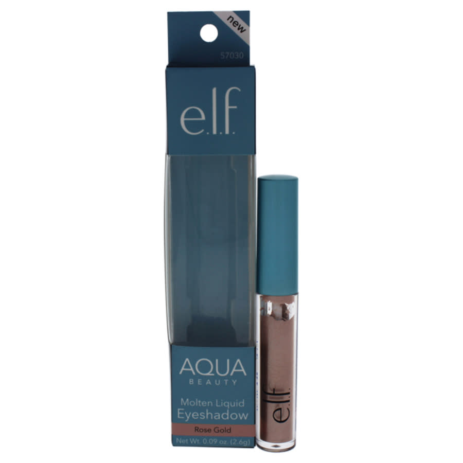 E.l.f. Aqua Beauty Molten Liquid Eyeshadow - Rose Gold By  For Women - 0.09 oz Eyeshadow In Blue,gold Tone,pink,rose Gold Tone