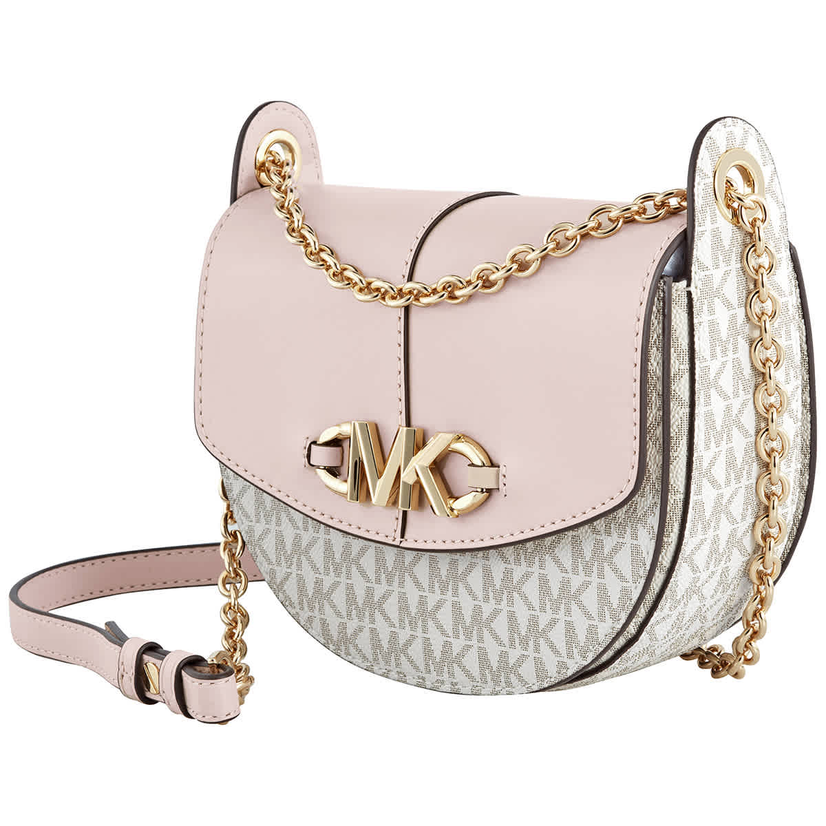 Michael Kors Ladies Small Convertible Saddle Crossbody- White