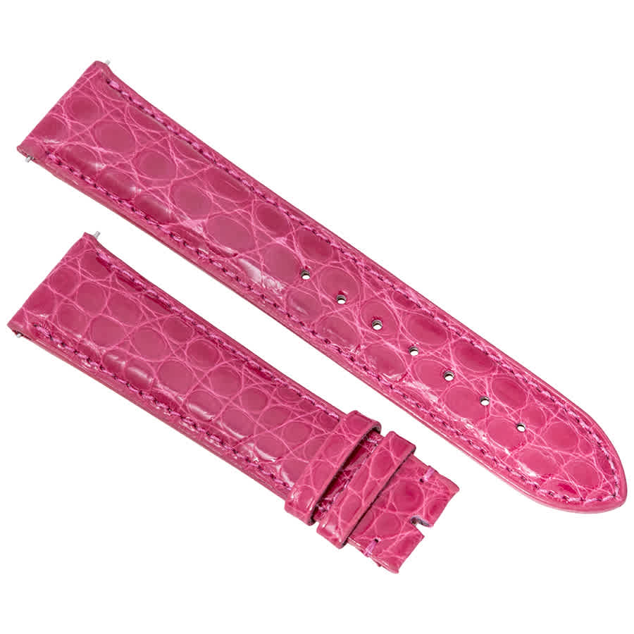 Hadley Roma 21 Mm Shiny Hot Pink Alligator Leather Strap