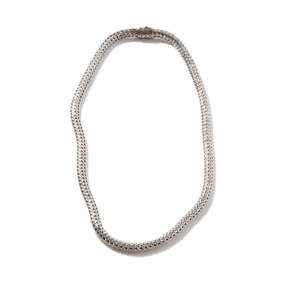 John Hardy Classic Chain Oval Sterling Silver Necklace - Nb904cx20 In Silver-tone