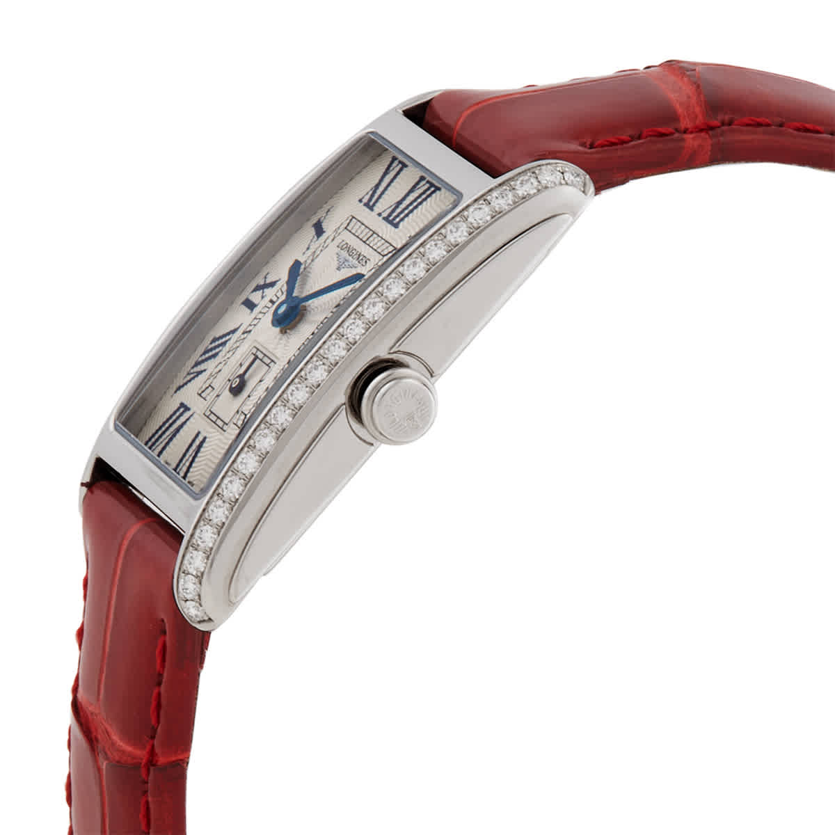 Shop Longines Dolcevita Diamond Ladies Watch L5.255.0.71.5 In Red   / Black / Silver