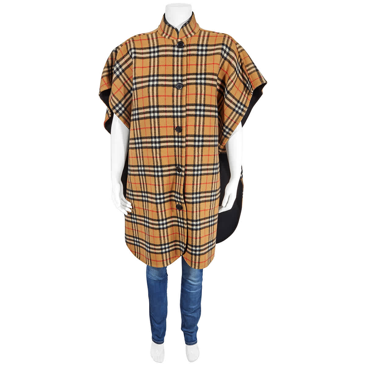 reversible cape coat