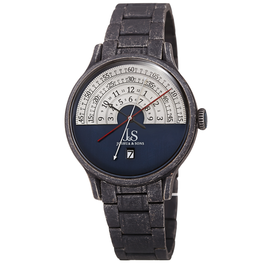 JOSHUA AND SONS DATE BLUE DIAL MENS WATCH JX153BKBU
