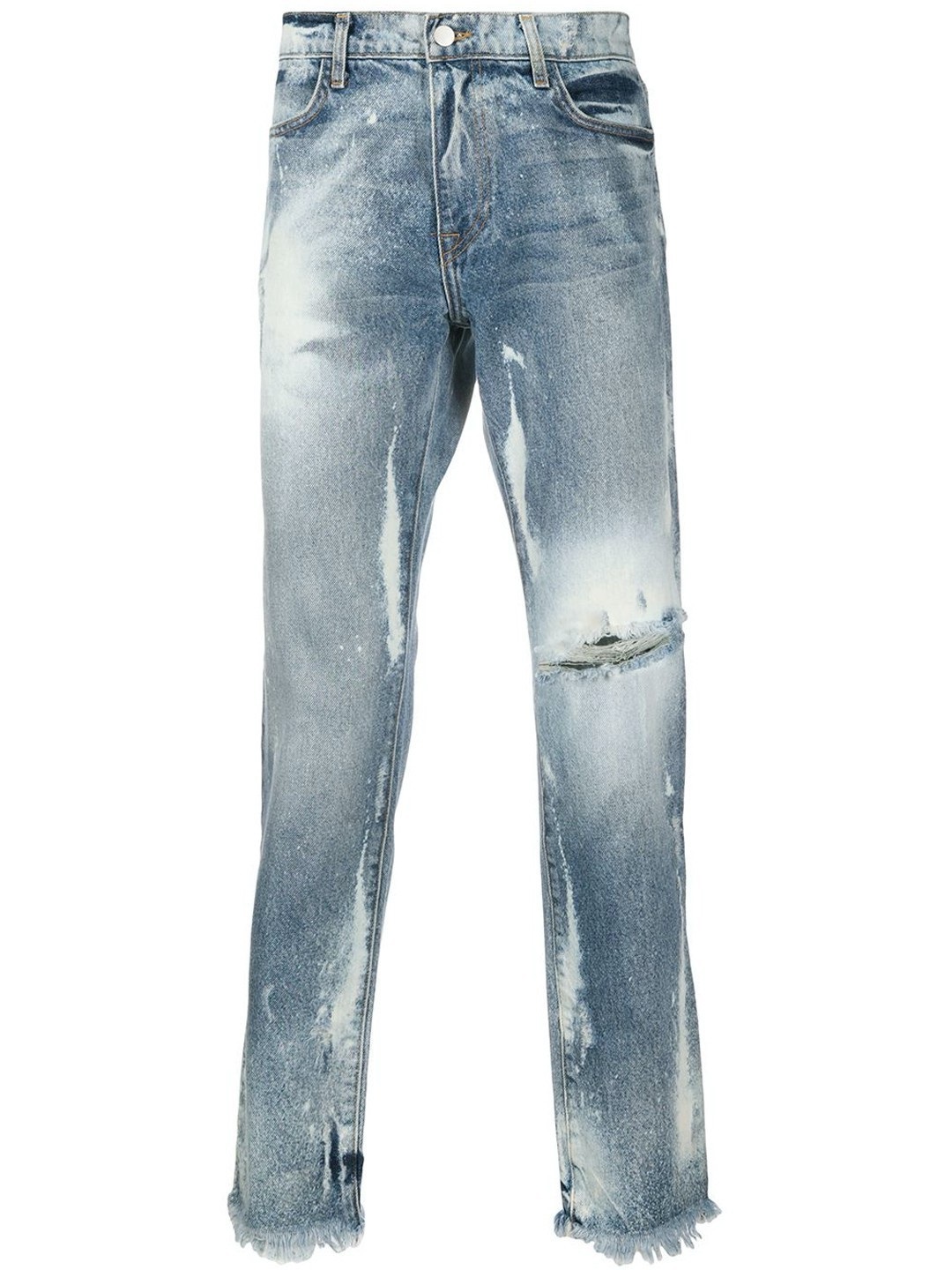424 424 MENS BLUE MARSHALL JEANS WASHED-OUT