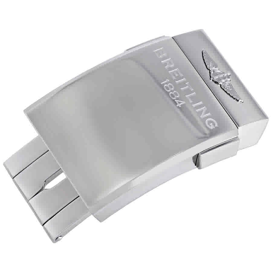 Shop Breitling Stainless Steel 20 Mm Deployment Clasp In Silver