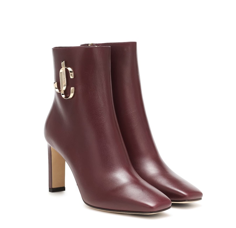 JIMMY CHOO MINORI 65 CALF LEATHER ANKLE BOOTS