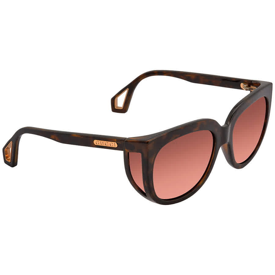 GUCCI BROWN CAT EYE LADIES SUNGLASSES GG0468S 002 57