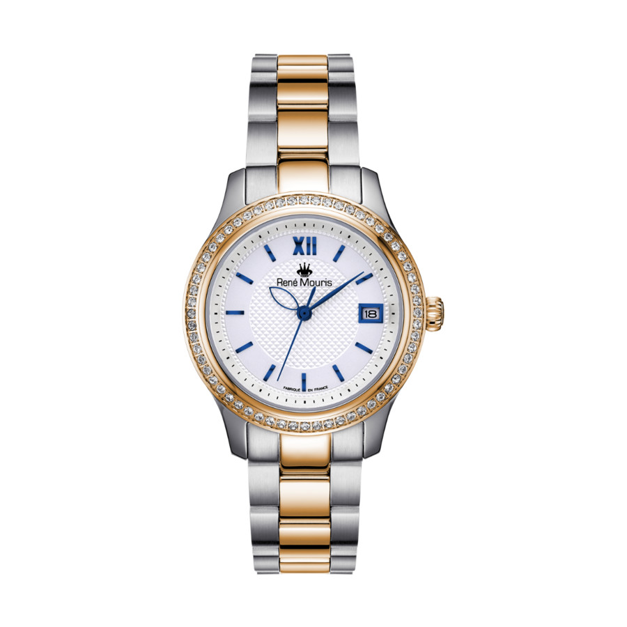Rene Mouris Lola White Dial Ladies Watch 50113rm3 In Brown / Gold / White