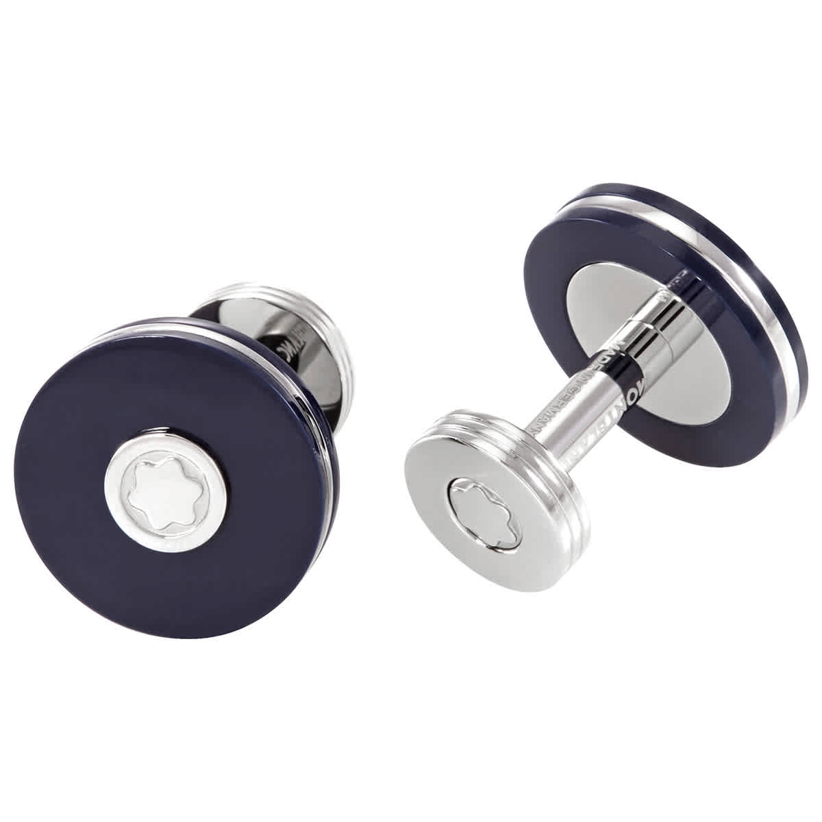 Montblanc Stainless Steel Blue Cufflinks