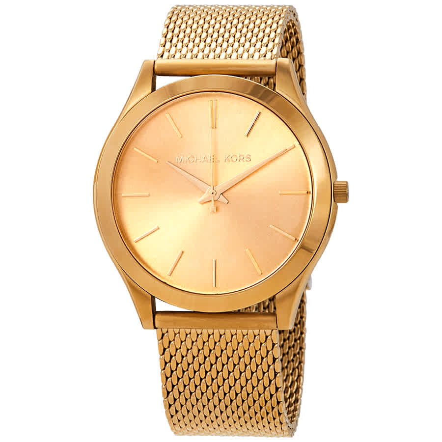 MICHAEL KORS MICHAEL KORS SLIM RUNWAY GOLD DIAL MENS WATCH MK8625