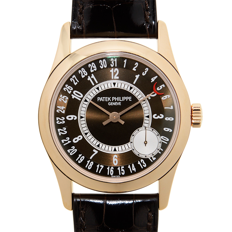 Pre-owned Patek Philippe Calatrava Mens Automatic Watch 6000r-001 In Brown / Gold / Gold Tone / Gray / Rose / Rose Gold / Rose Gold Tone / Silver